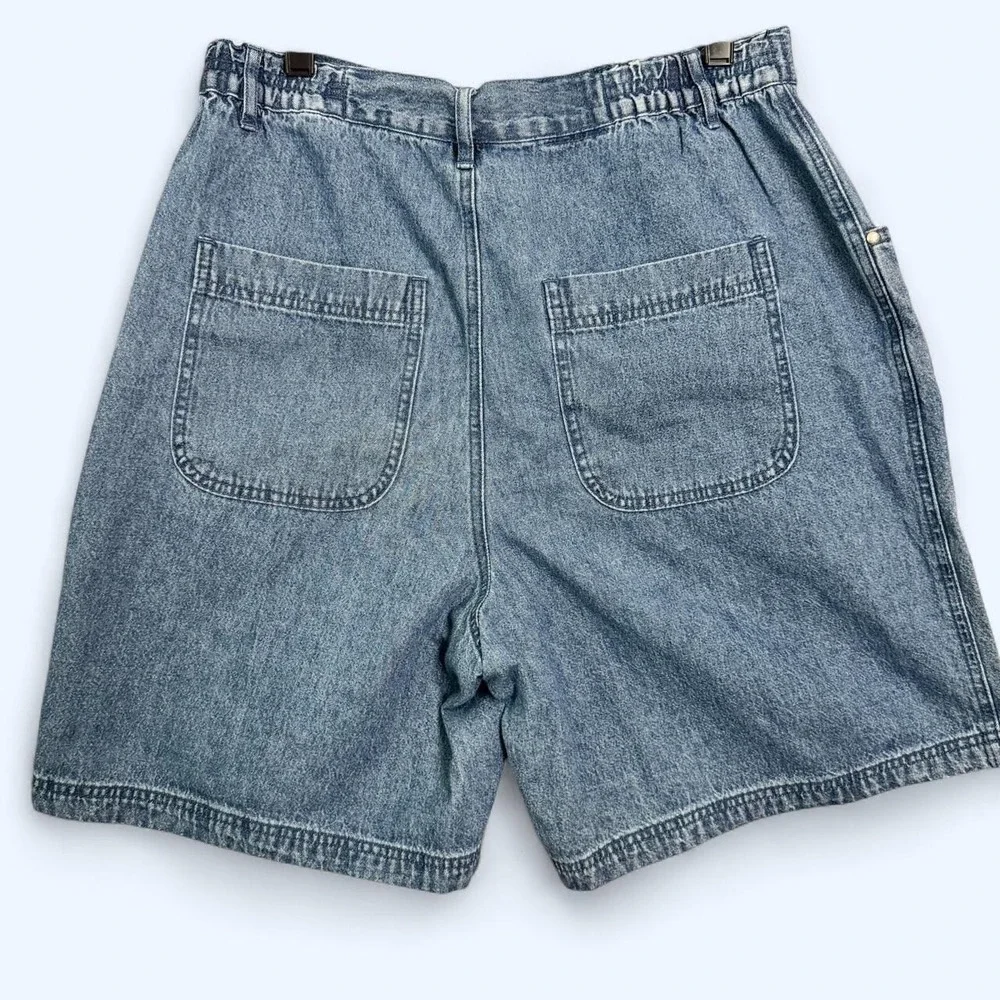 Ami Denim Bermuda Shorts Women's 12 Blue High Rise Vintage 90s Jorts Mom Norm